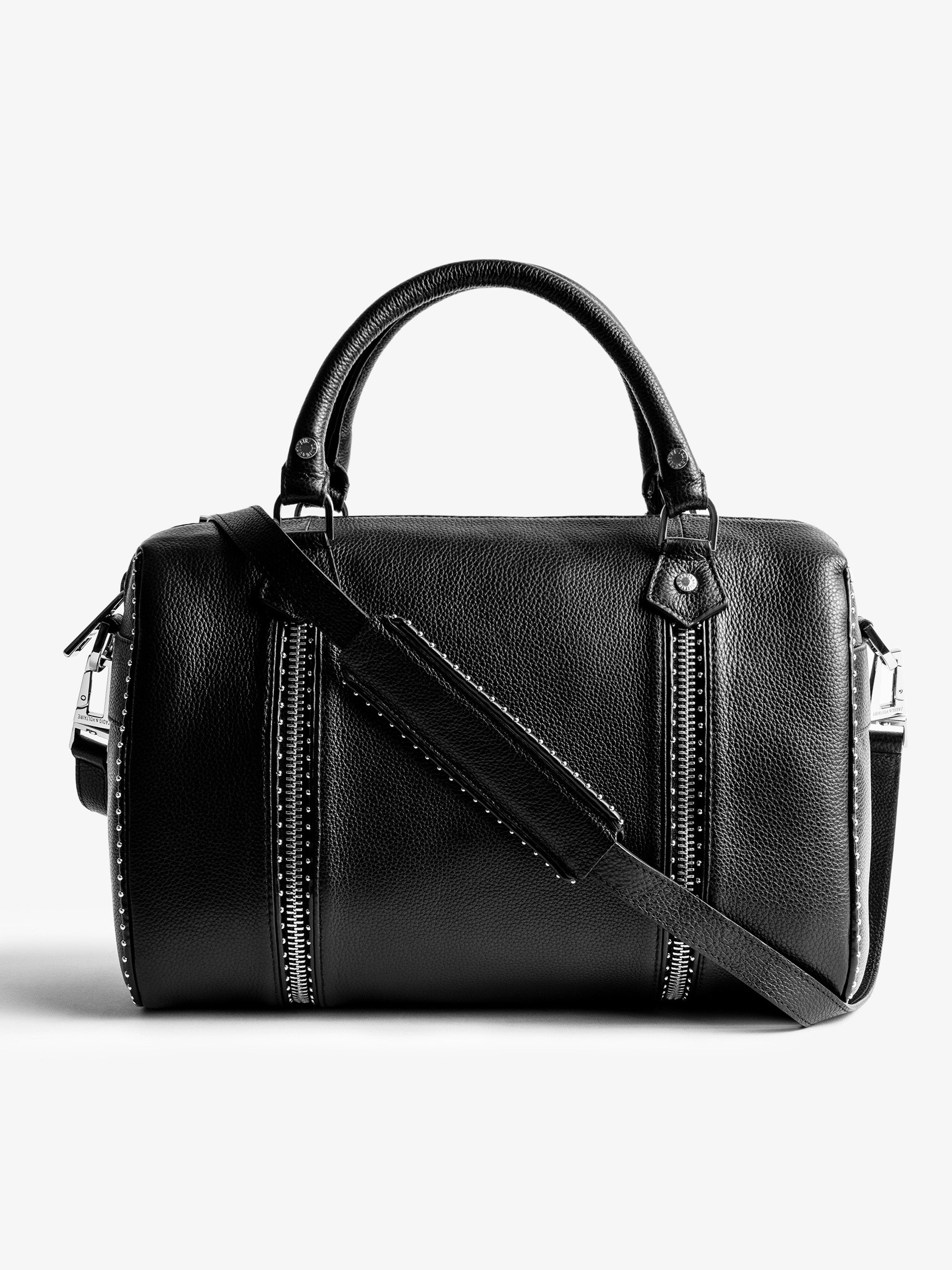 Sunny Medium Studs Bag - Iconic Sunny Medium bag in grained leather adorned with silver studs.